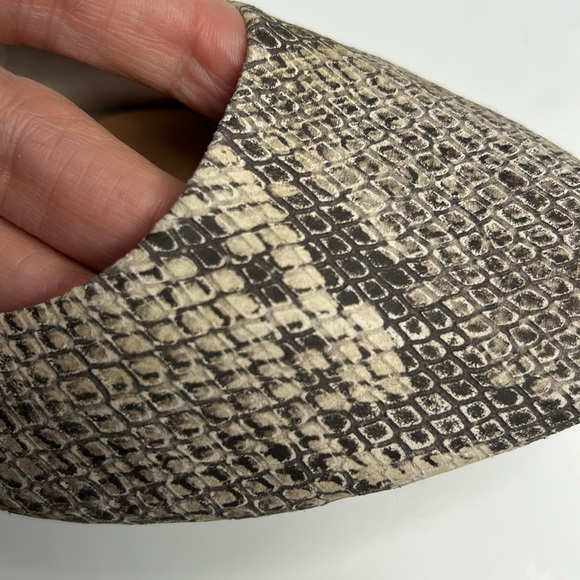 Anthropologie Snake Pattern Leather Pointed Toe Flats - Picture 14 of 14
